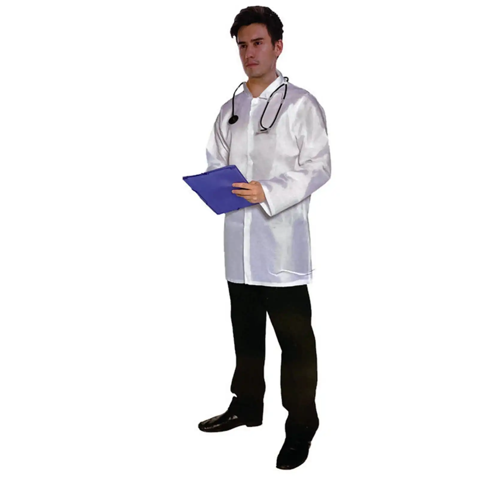 Mens Doctor Costume Dr Adult Halloween Hospital Medical Surgeon Lab Coat Outfit