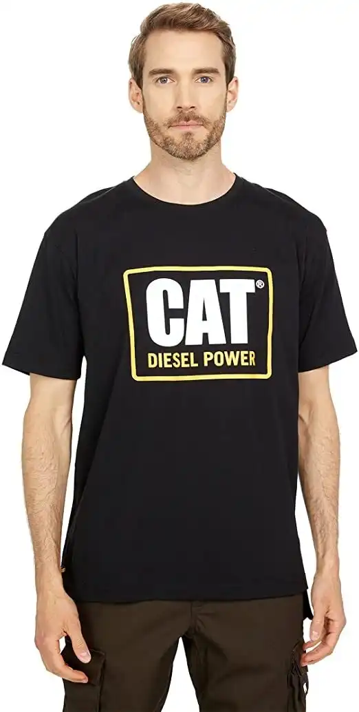 Caterpillar Men's Big & Tall CAT Diesel Power Short Sleeve Classic Fit Tee - Black