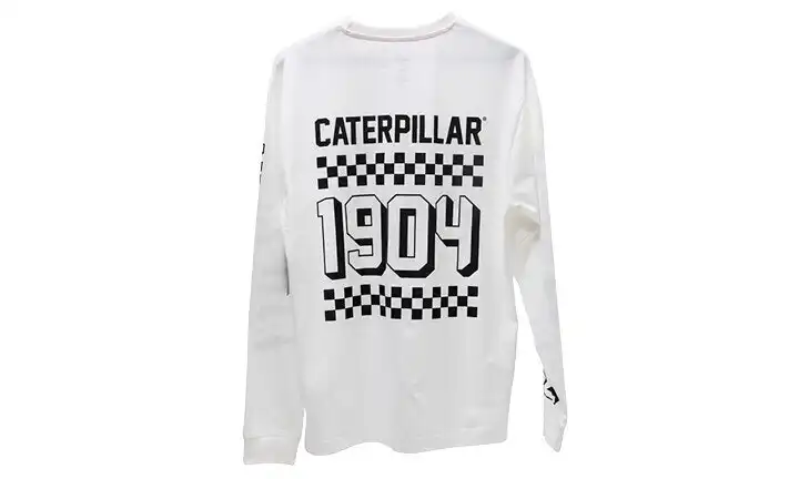 Caterpillar Long Sleeve Top Limited Edition T Shirt - White