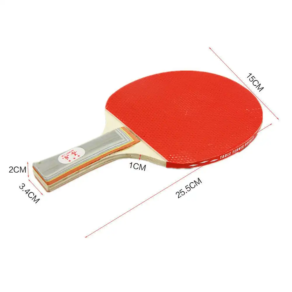 2 Players Table Tennis Set 2 Rackets Bats with 3 Ping Pong Balls Home Sports