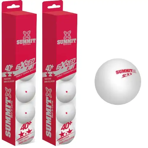 12x Table Tennis Balls 40+ Ping Pong Game Non-Celluloid - 2 Star Red Dot