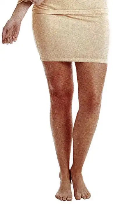 Merino Skins Womens Mini Slip Under Skirt Thermal Wool Wool Underwear - Skin