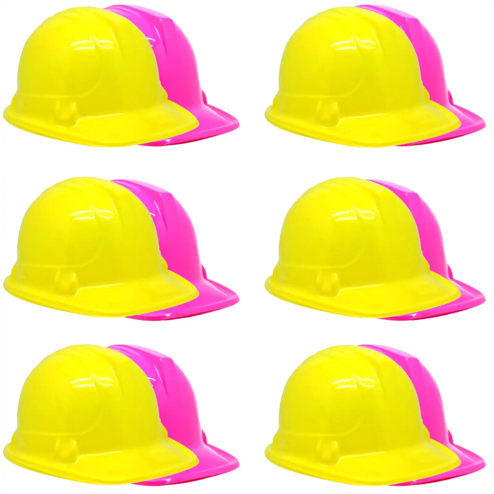 12x KIDS BUILDER HATS Construction Costume Party Helmet Safety Cap Children's