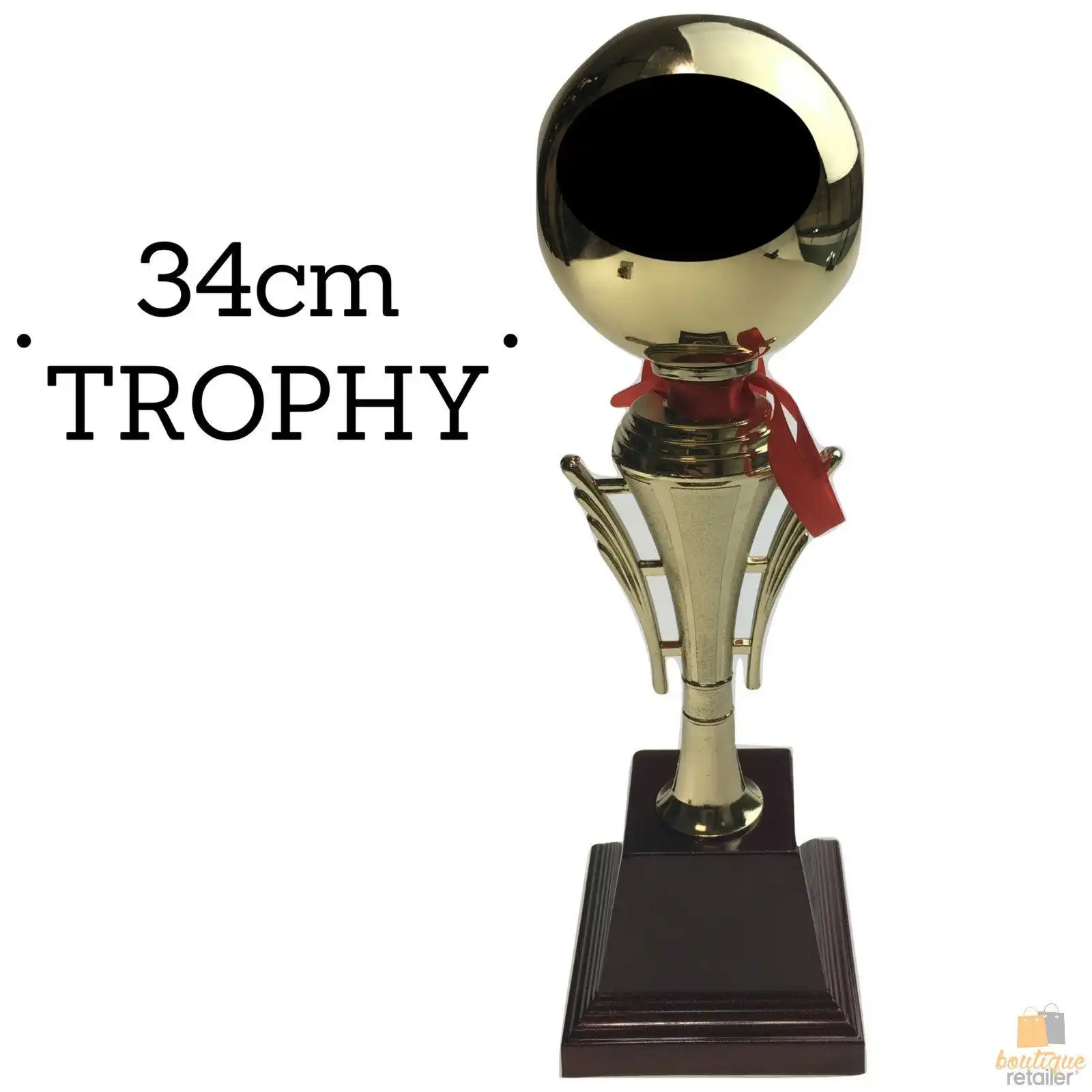 34cm TROPHY CUP Sport Award Football School Table Tennis Gold Winner Achievement