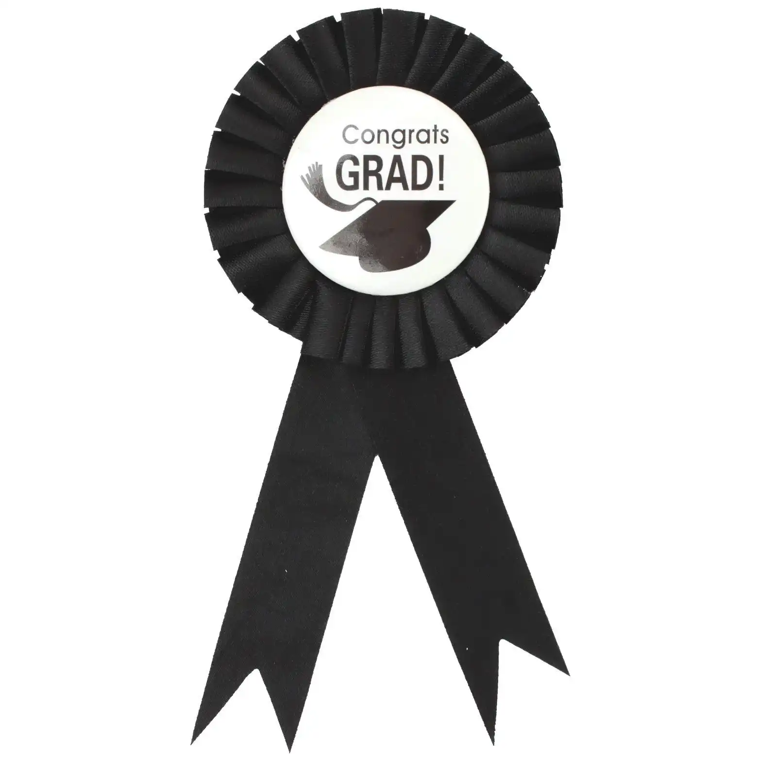 GRADUATION RIBBON BADGE Grad Award Uni Rosette Fancy Dress Party University