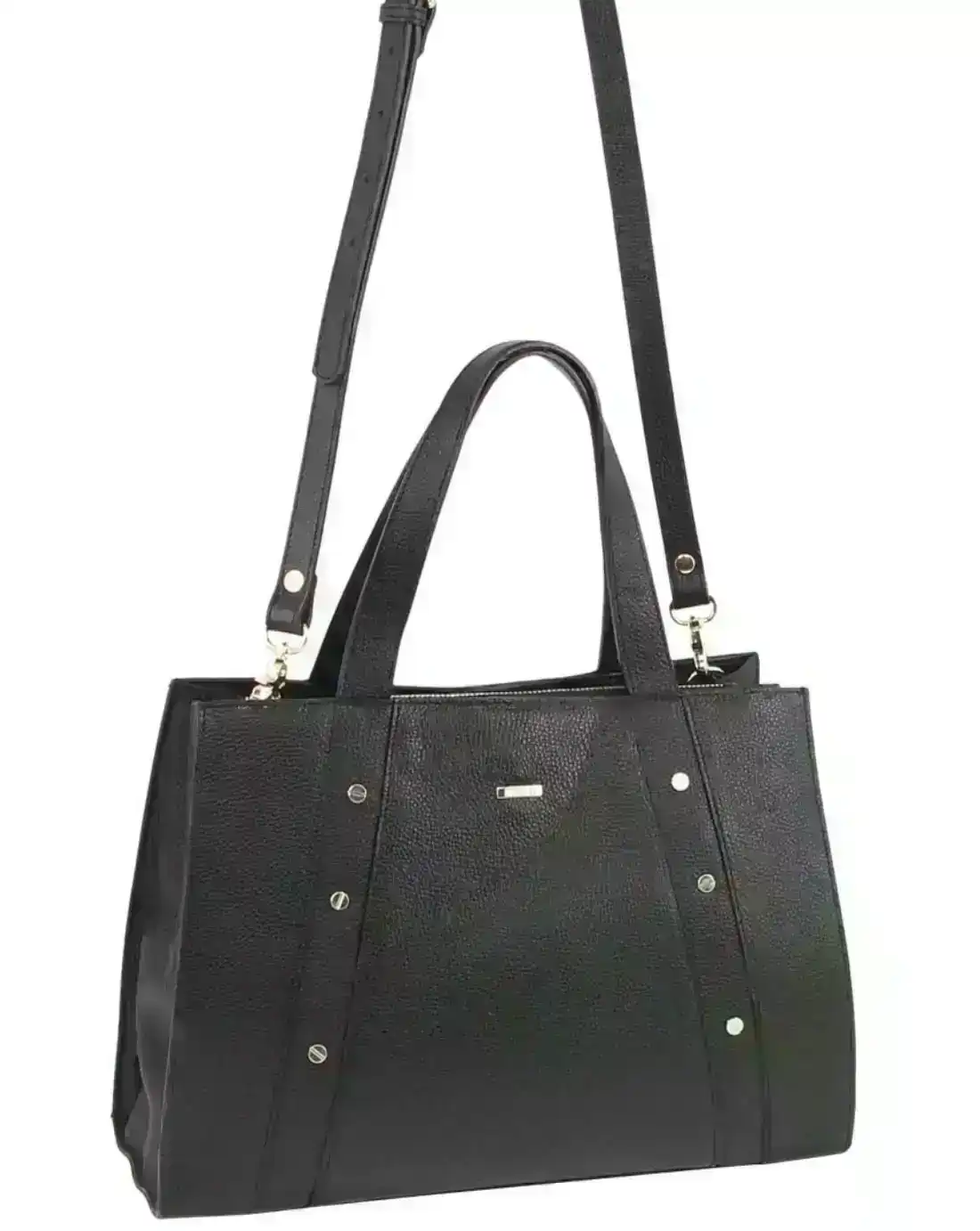 Morrissey Womens Italian Structured Leather Bag Tote Handbag Ladies - Black