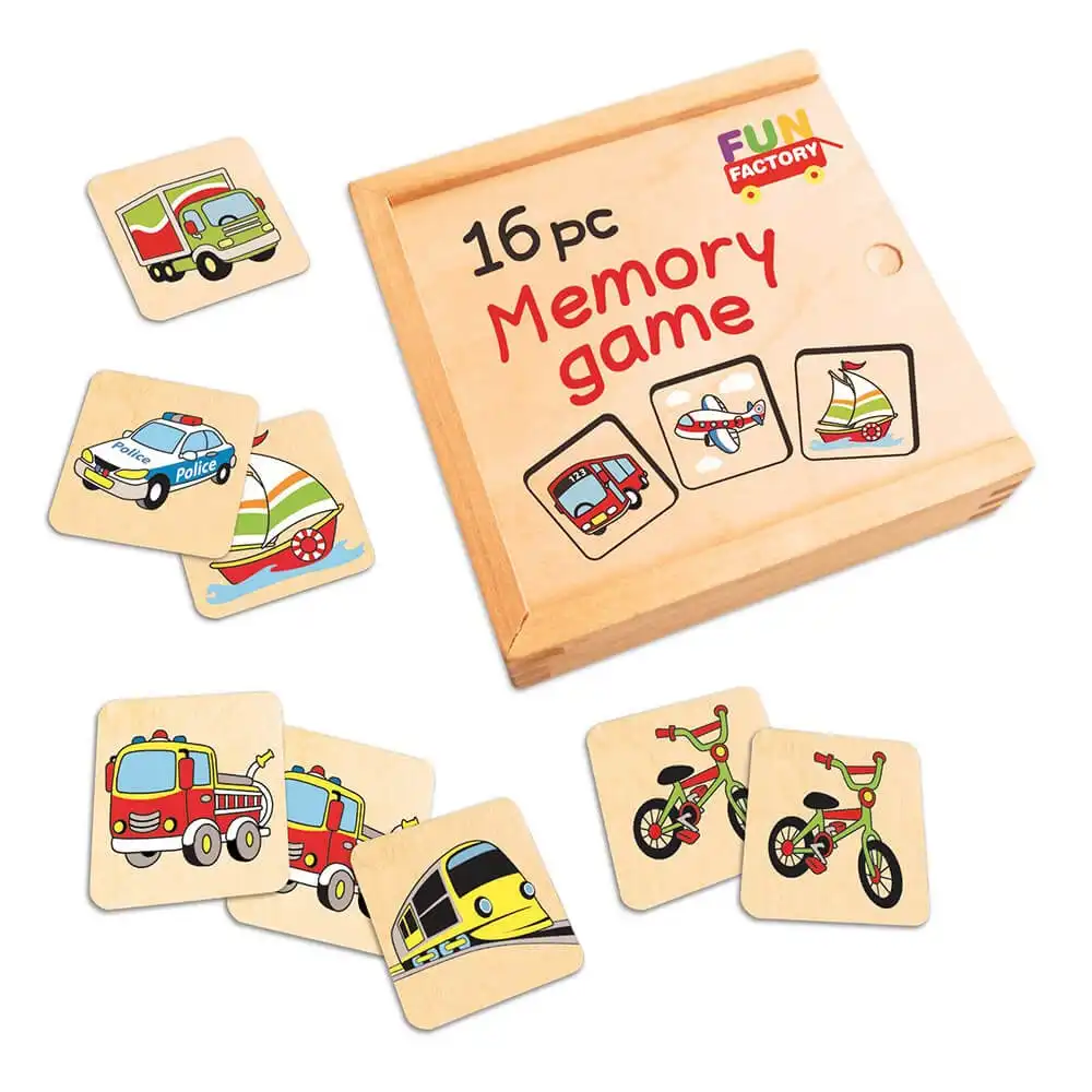 16pc. Wooden Memory Game