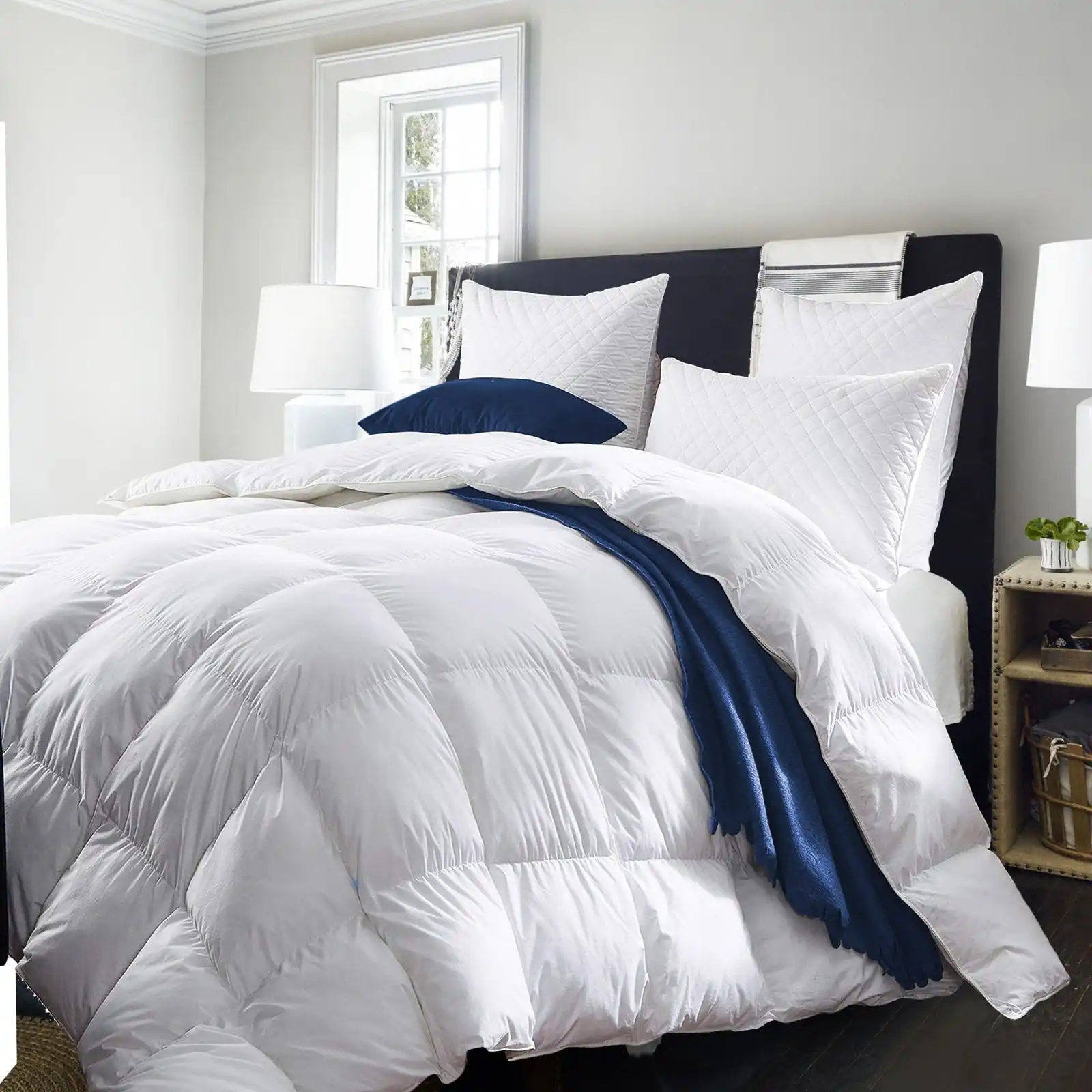 Royal Comfort 50% Goose Feather 50% Down 500GSM Quilt Duvet Deluxe Soft Touch