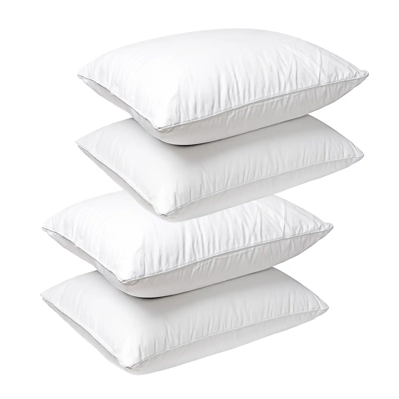 Royal Comfort Duck Feather Down Pillows 50 x 75cm 4 Pack Set Hotel Quality