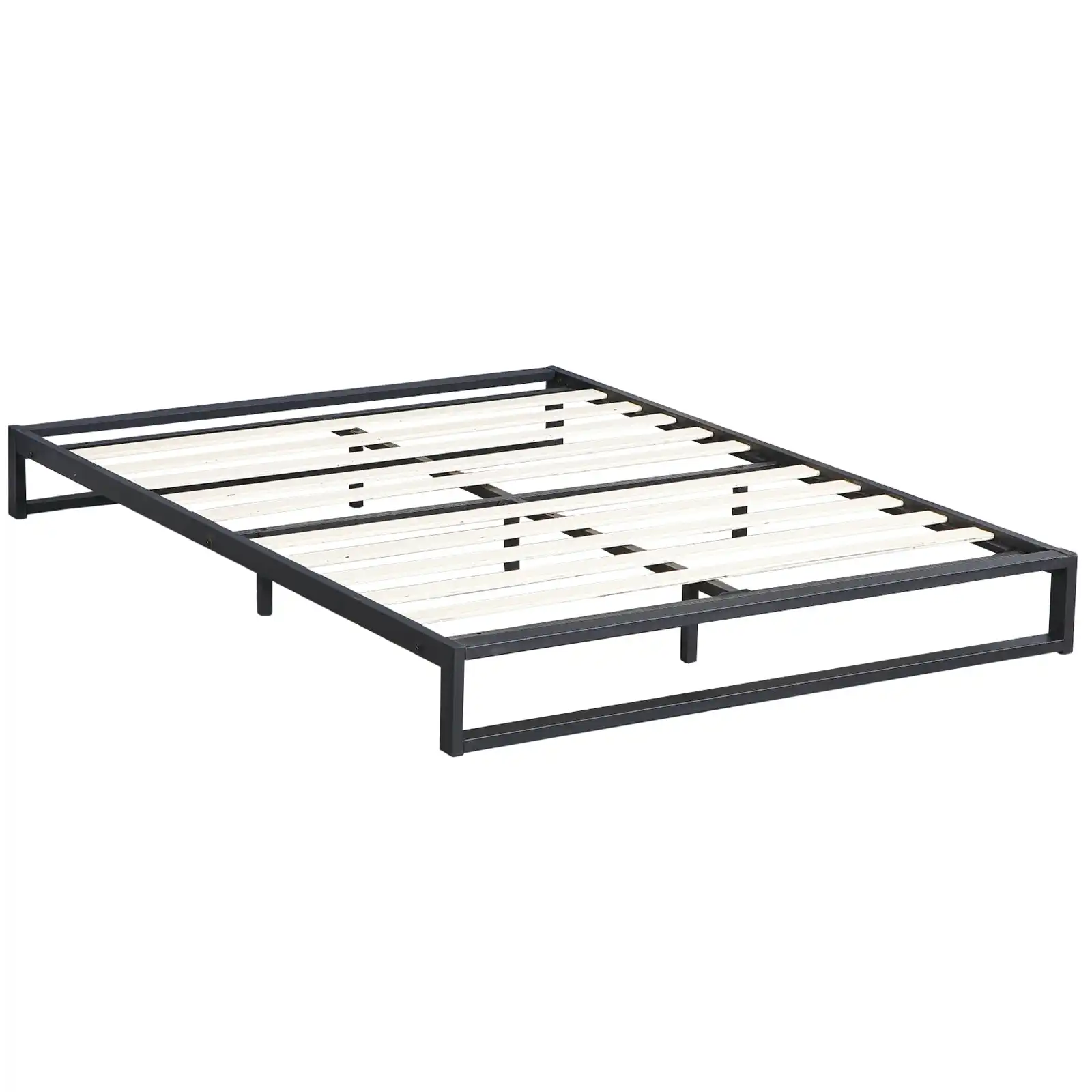 Milano Decor Florence Metal Bed Frame Mattress Base Platform Modern Black