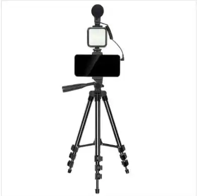 Vlogging Kit LED Light Mobile Phone Video Selfie Stand Holder Tripod