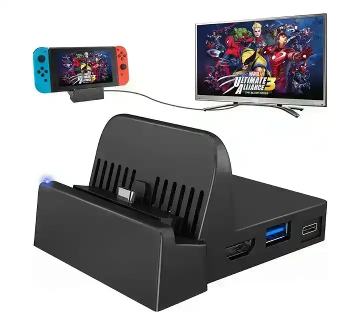 Portable Mini Switch TV Docking Station Charging Stand Replacement for Nintendo Switch Dock Set