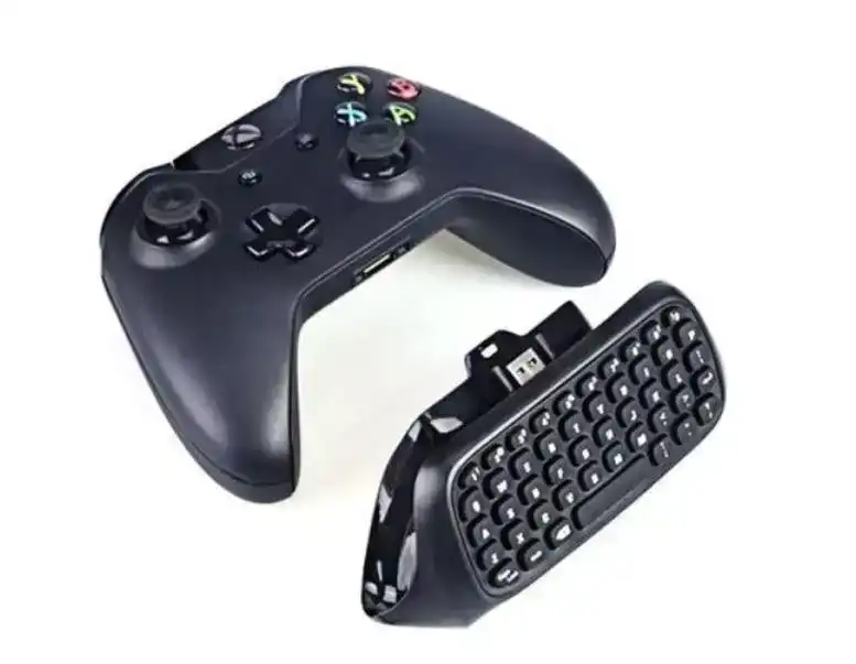 Mini Wireless Chat Pad Message Keyboard for Xbox One Controller Black