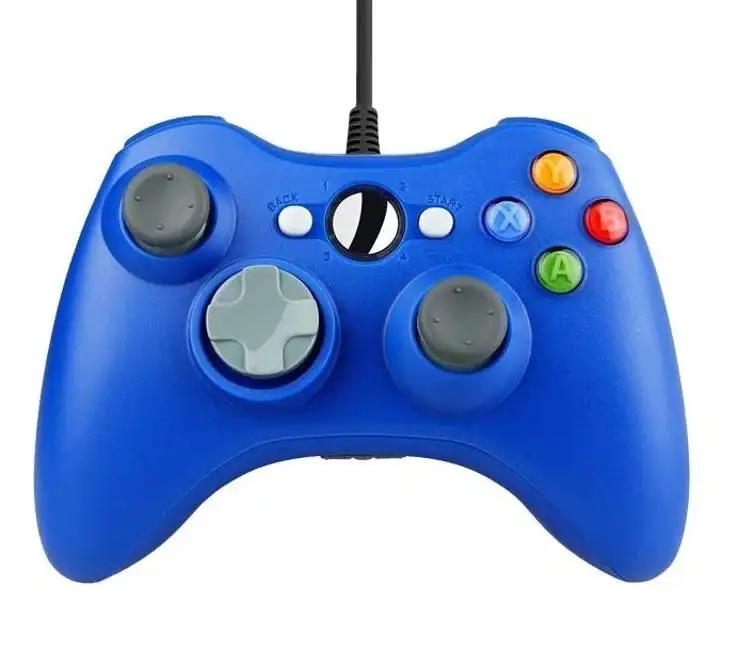 Controller For Microsoft Xbox 360 Console &amp; Windows PC Compute Joystick Wired | Blue