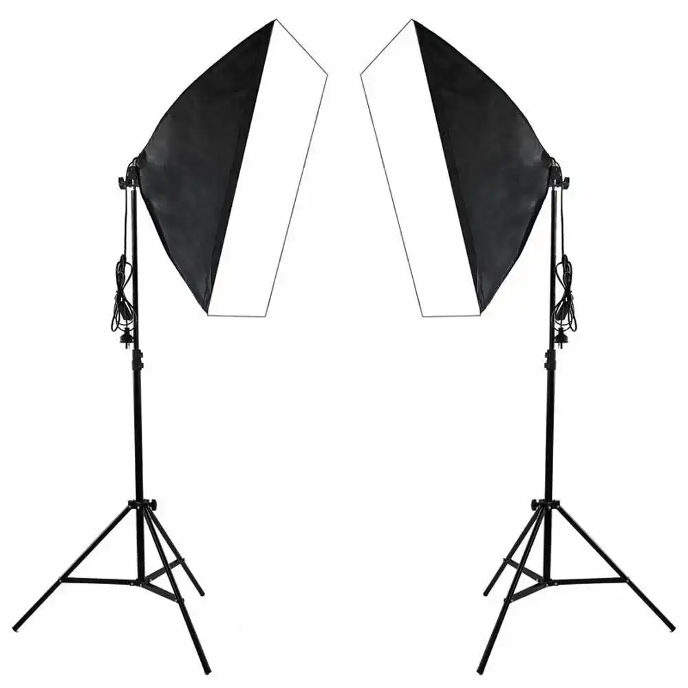 Set of 2 Photography Studio Softbox 135w ~ Continuous Lighting with Stand Soft Box