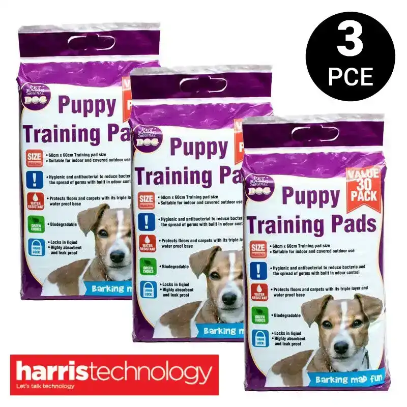 3 Packs Dog Training Pads Large 60cm x 60cm 30pcs