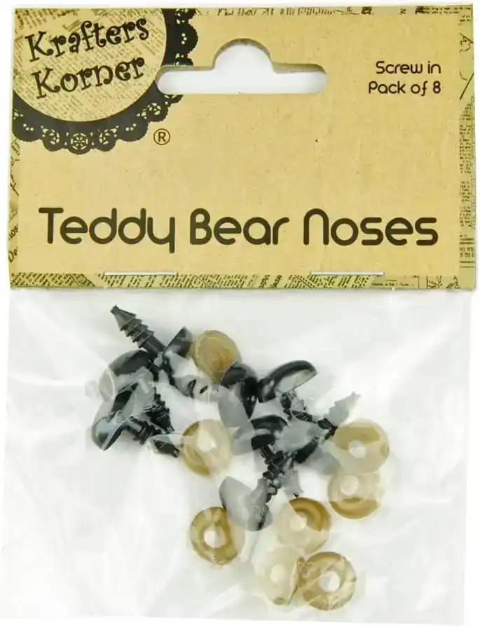 [2Pk X 8Pce] Krafters Korner Teddy Noses Screw - Good Selection For Diy Crafts