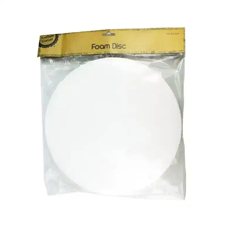 Krafters Korner Foam Disc -White (30Cm X 2.5Cm)
