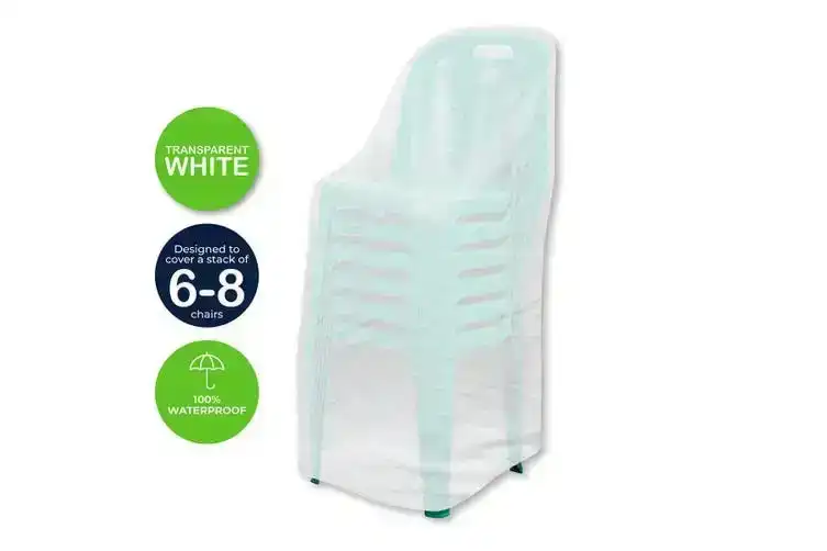 Garden Greens 4PK Outdoor Stacked Chair Covers Waterproof 60cm x 110cm