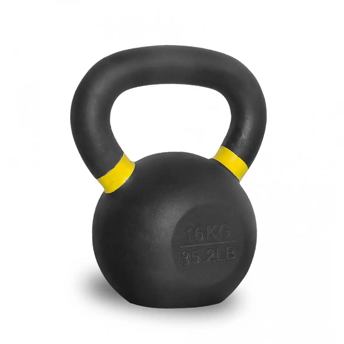 16kg Kettlebell Weight (Yellow) for Gym & Exercise, Wide & Secure Base