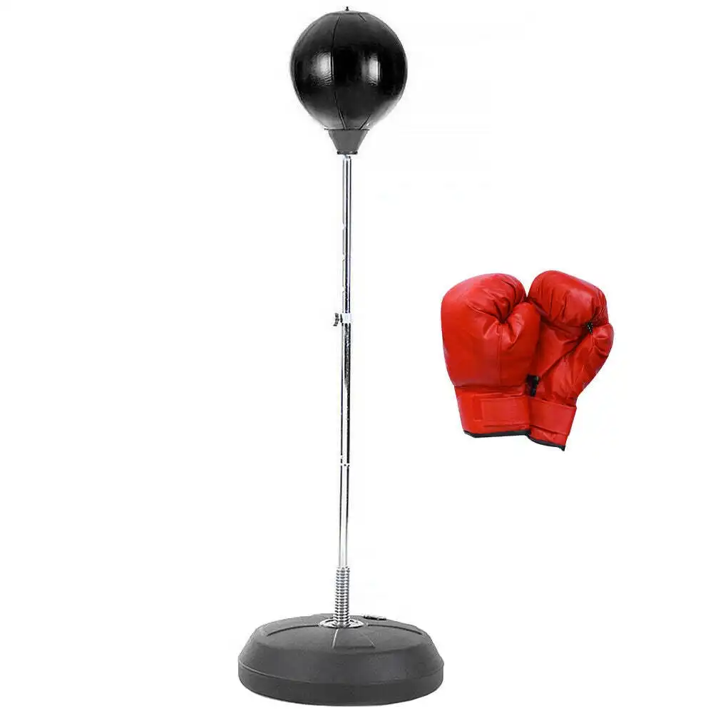 Free-Standing Boxing Set: PU Punching Ball & Boxing Gloves
