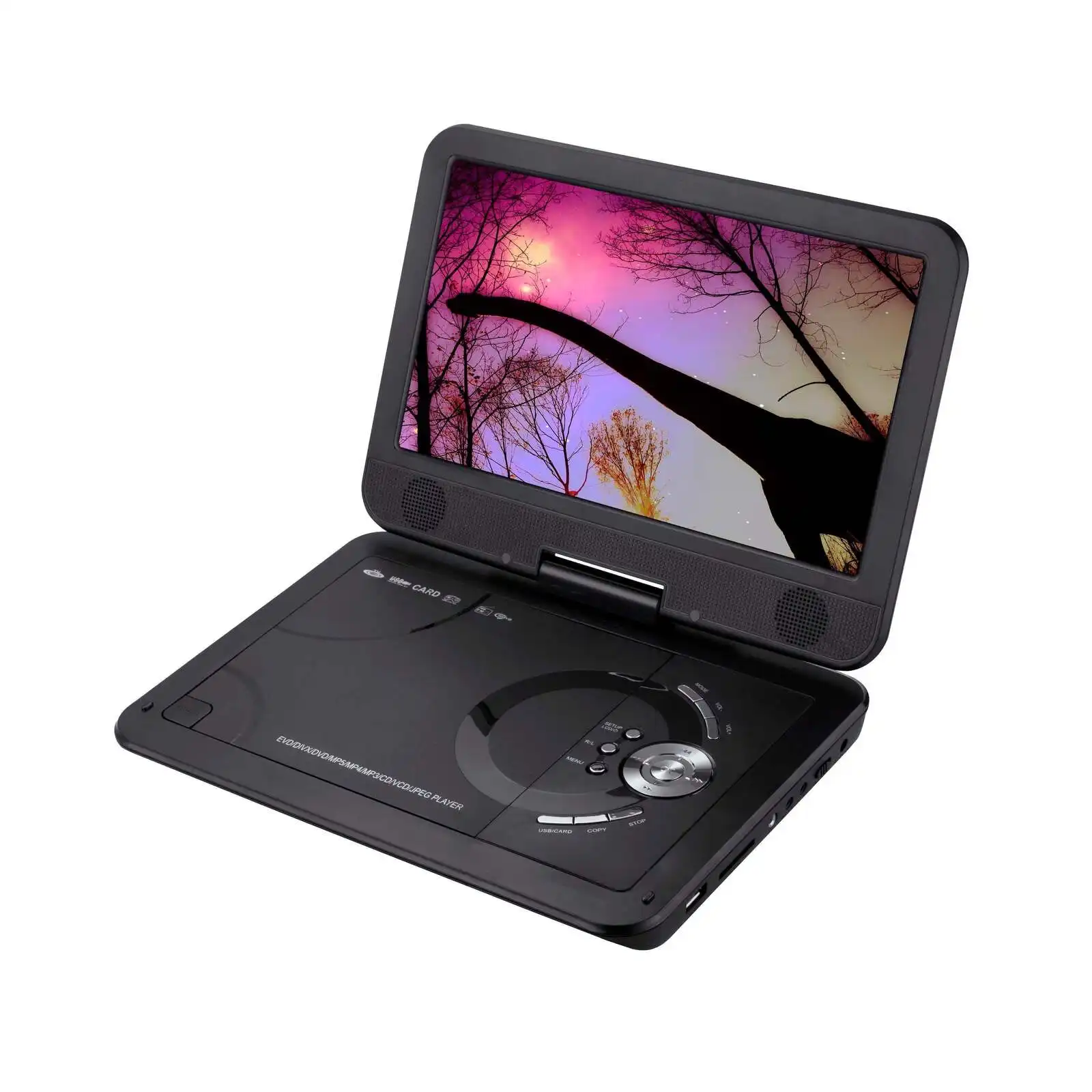 10.1" Portable DVD Player w/ 270-Degrees Swivel-Screen & Rechargeable