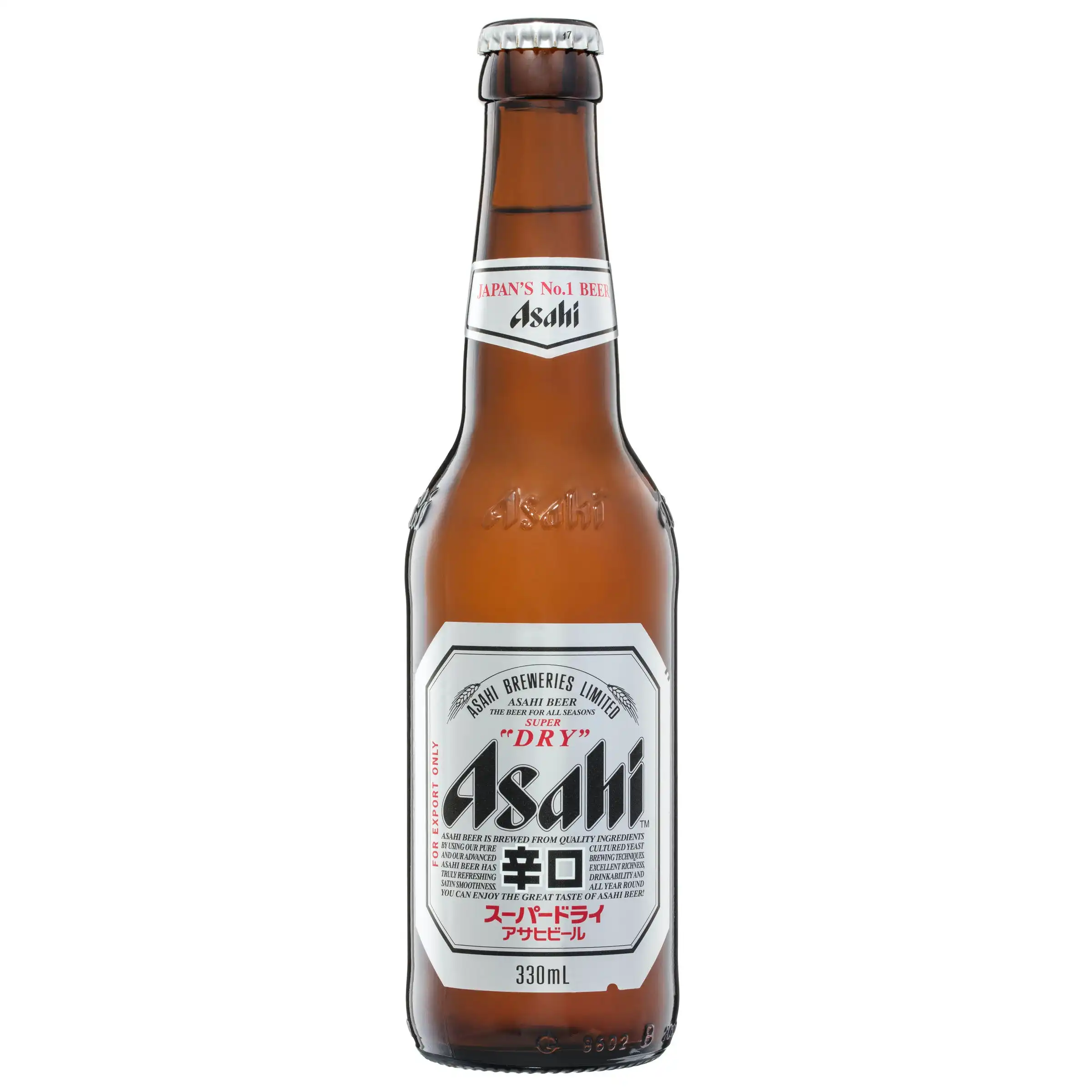 Asahi Super Dry Beer Case 24 x 330ml Bottles