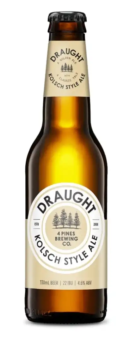 4 Pines Draught Beer Case 24 x 330mL Bottles