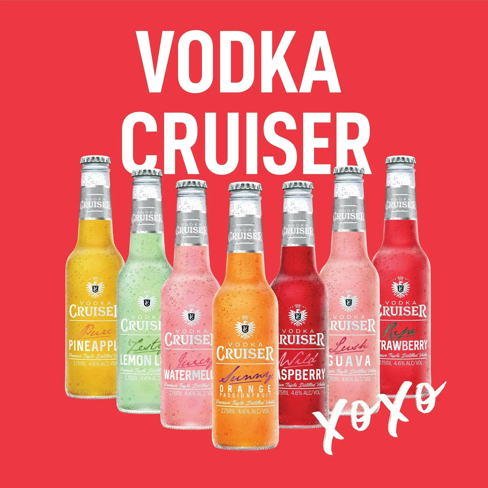 Vodka Cruiser Sunny Orange Passionfruit 4.6% 24 x 275mL Bottles