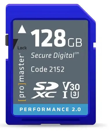 ProMaster SDXC Performance 128GB (2.0) - V30 100MB/s Memory Card