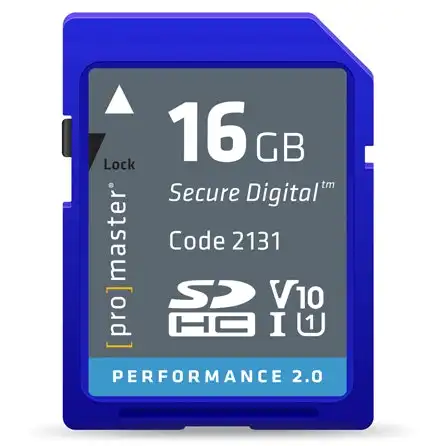 ProMaster SDHC Performance 16GB (2.0) - V10 Memory Card