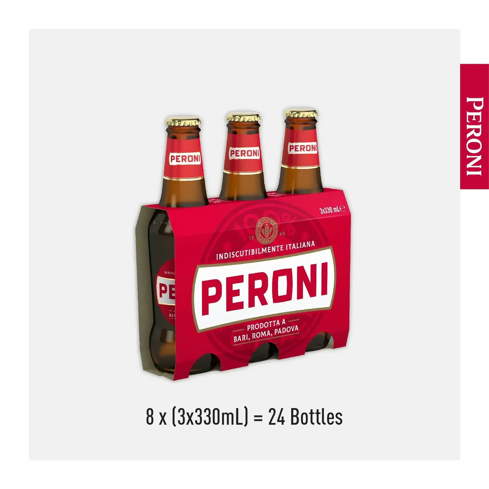 Peroni Red Beer Case 24 x 330mL Bottles Carlton & United Breweries