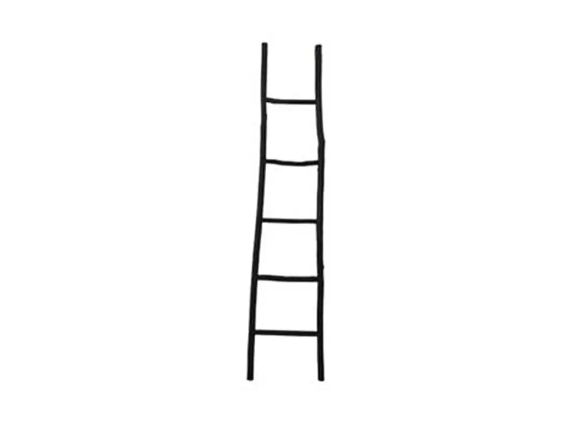 Club Santorini Attic Teak Ladder