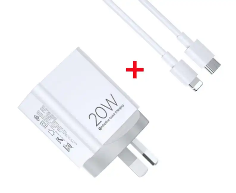 20W USB A + TYPE C Fast Wall Charger (with 1M Lightning Cable) Made by PISEN