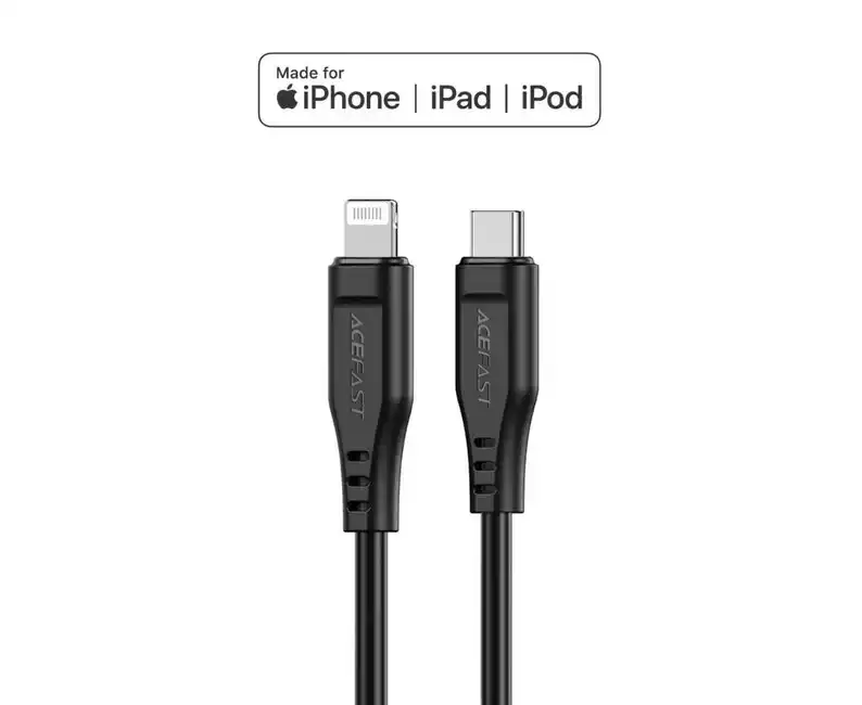ACEFAST MFi Black Charging Data Cable C3-01 USB-C to Lightning