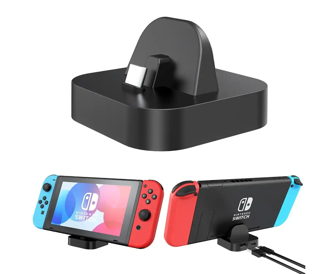 Nintendo Switch and Switch Lite Game Console Charging & Docking Stand, Black