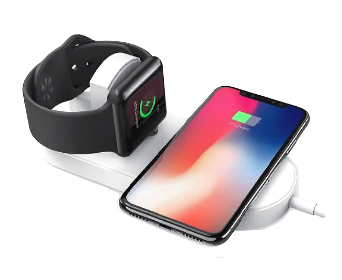 10W 2-in-1 Dual Wireless Charging Pad (including for Apple Watch)