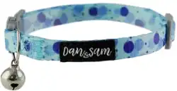 Dan & Sam  Adjustable Polyester Webbing Collar  Dazzling Dots