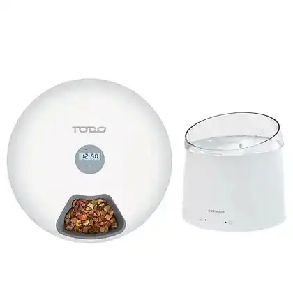 Pet Feeder and Automatic Water Fountain