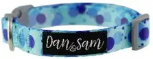 Dan & Sam  Adjustable Polyester Webbing Collar  Dazzling Dots