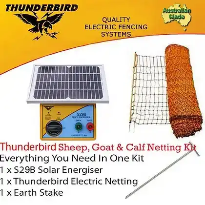 Thunderbird Solar Sheep, Goat & Calf Solar Powered Netting Kit