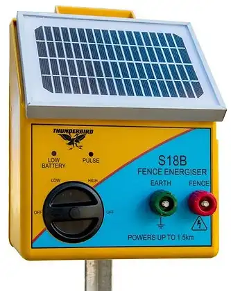 Thunderbird Solar 1.5km Electric Fence Energiser