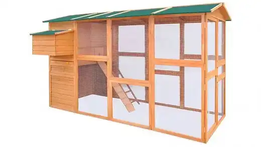 Pine Wood Chicken Coop with Nest Box - Fox Proof