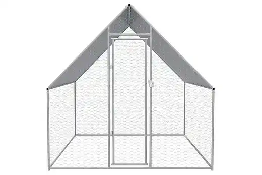 Outdoor Chicken Cage Galvanised Steel - 2m x 2m x 1.92 m