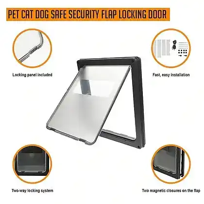 Pet Cat Dog Security Flap Locking Door