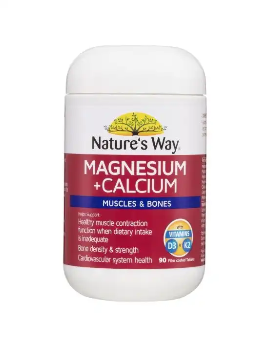 Nature's Way Magnesium + Calcium 90 Tablets