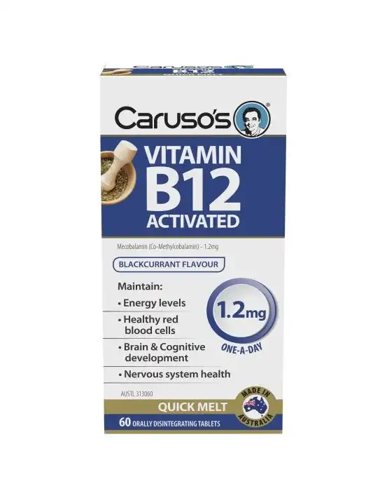 Caruso's Natural Health Vitamin B12 Activated 60 Melts
