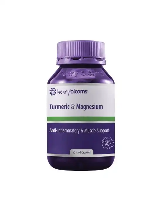 Henry Blooms Turmeric & Magnesium 60 Capsules