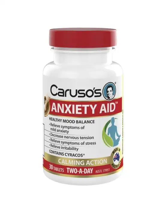 Caruso's Natural Health Anxiety Aid 30 Tablets