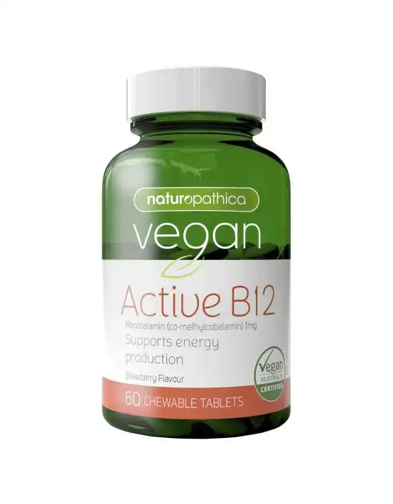 Naturopathica Vegan Active B12 60 Chewable Tablets